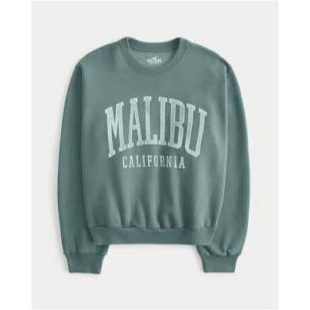 Green Malibu California Sweatshirt from Hollister